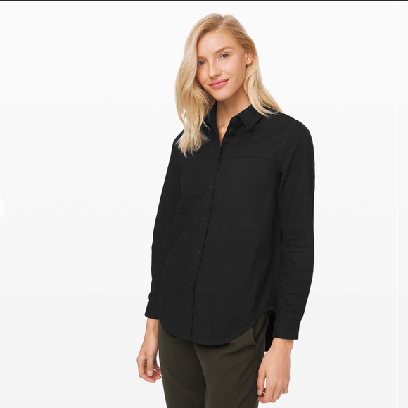 Lululemon Full Day Ahead
 Black Button Down Shirt - Picture 1 of 8